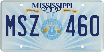 MS license plate MSZ460