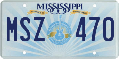 MS license plate MSZ470