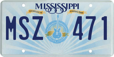 MS license plate MSZ471