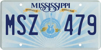 MS license plate MSZ479