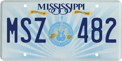 MS license plate MSZ482