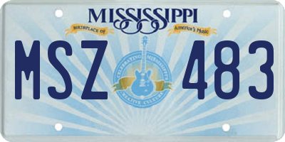 MS license plate MSZ483