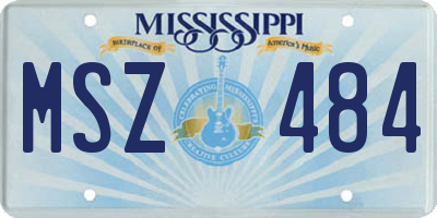 MS license plate MSZ484