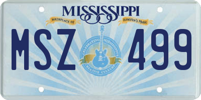 MS license plate MSZ499