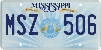 MS license plate MSZ506