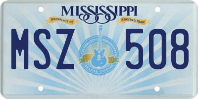 MS license plate MSZ508