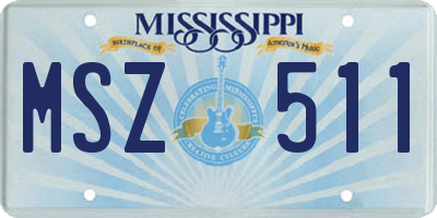 MS license plate MSZ511