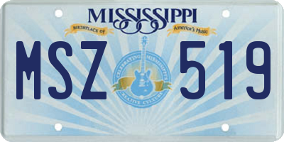 MS license plate MSZ519