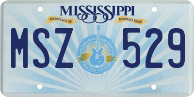 MS license plate MSZ529