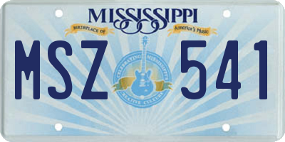 MS license plate MSZ541