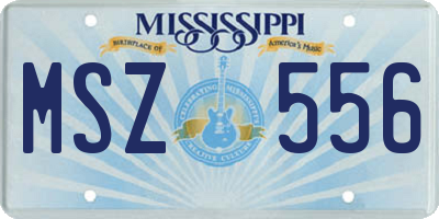 MS license plate MSZ556