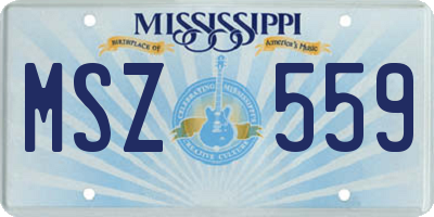 MS license plate MSZ559