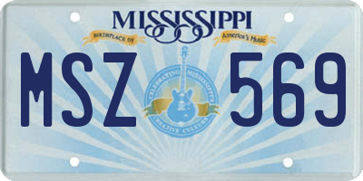 MS license plate MSZ569