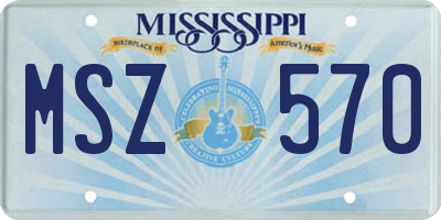 MS license plate MSZ570
