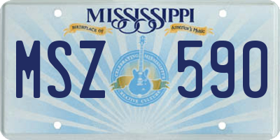 MS license plate MSZ590