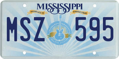 MS license plate MSZ595