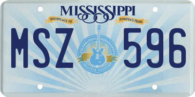 MS license plate MSZ596