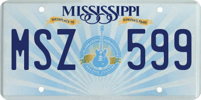 MS license plate MSZ599