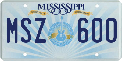 MS license plate MSZ600