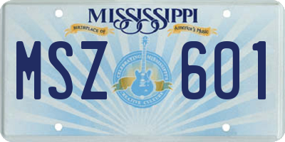MS license plate MSZ601