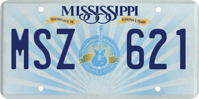 MS license plate MSZ621