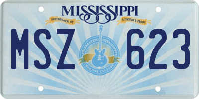 MS license plate MSZ623