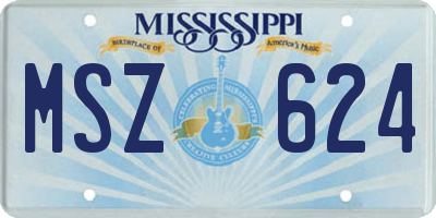 MS license plate MSZ624