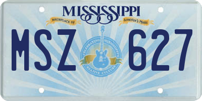 MS license plate MSZ627