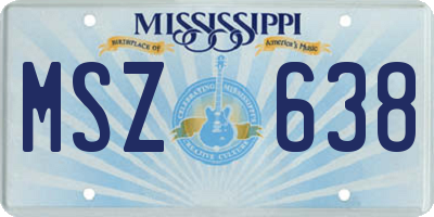 MS license plate MSZ638