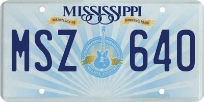MS license plate MSZ640