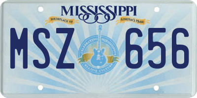 MS license plate MSZ656