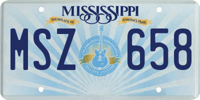 MS license plate MSZ658