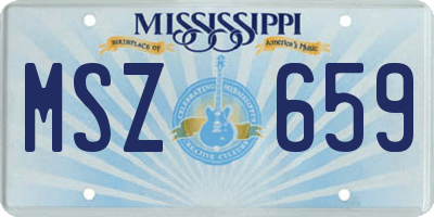 MS license plate MSZ659