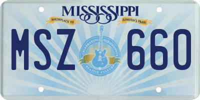 MS license plate MSZ660