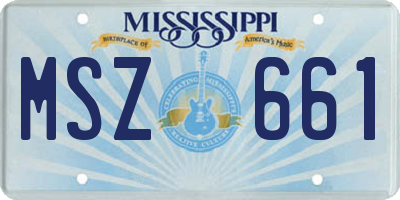 MS license plate MSZ661