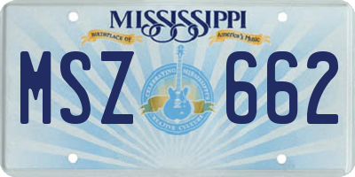 MS license plate MSZ662
