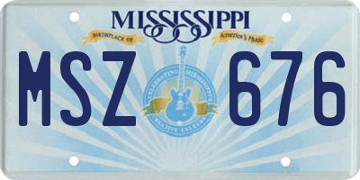 MS license plate MSZ676