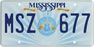 MS license plate MSZ677