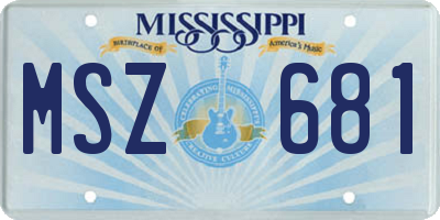 MS license plate MSZ681