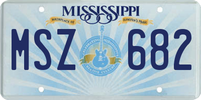 MS license plate MSZ682
