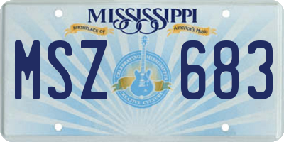 MS license plate MSZ683