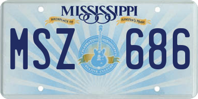 MS license plate MSZ686