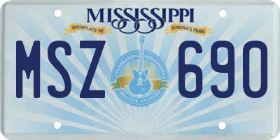 MS license plate MSZ690