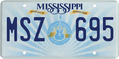 MS license plate MSZ695