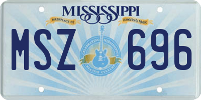 MS license plate MSZ696