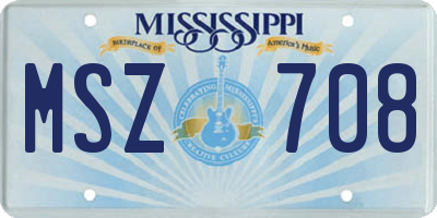 MS license plate MSZ708