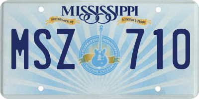 MS license plate MSZ710