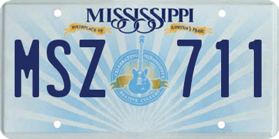 MS license plate MSZ711