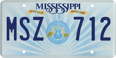 MS license plate MSZ712