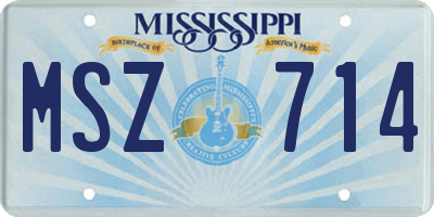 MS license plate MSZ714